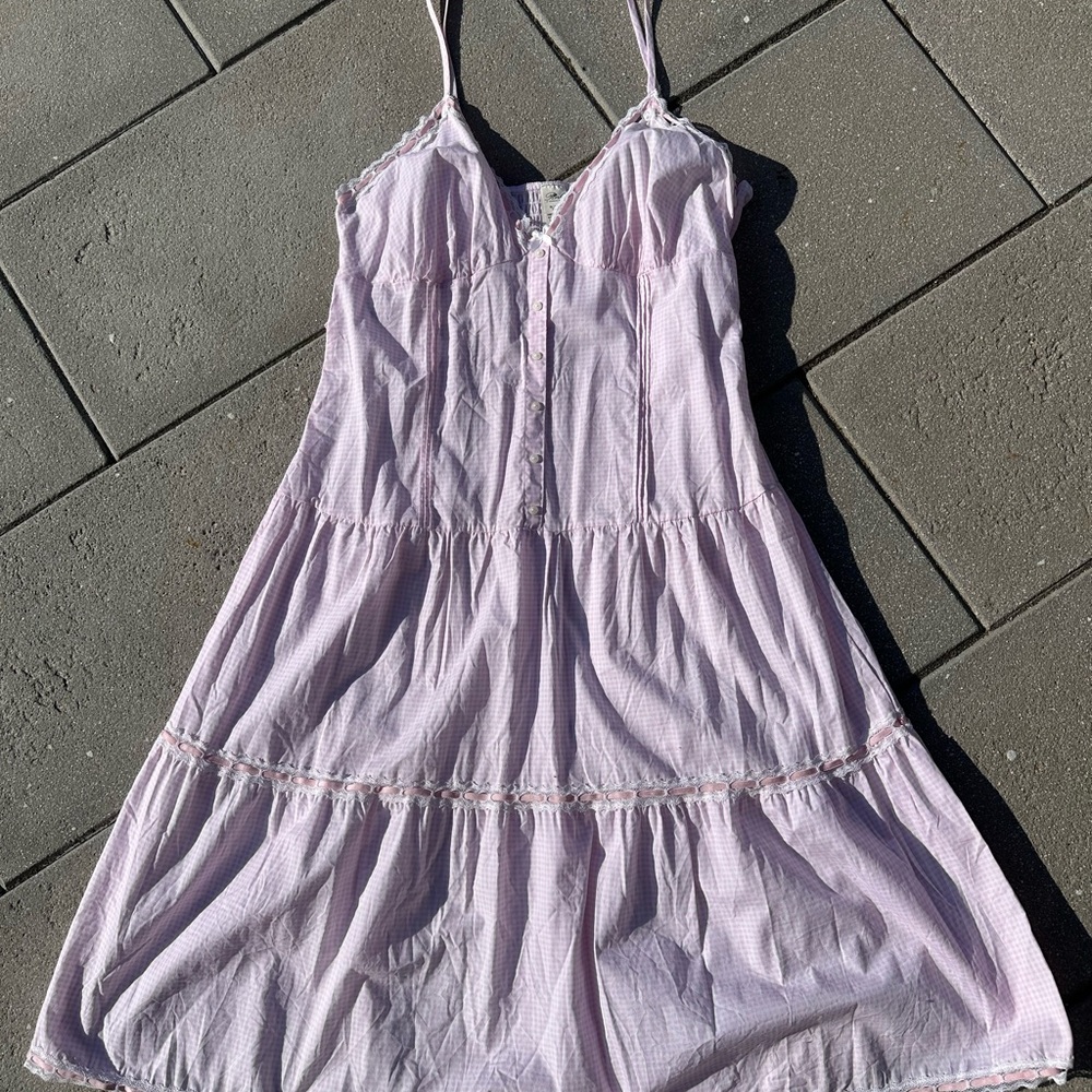 Frankie's Bikinis Light Pink Lace Trim Top